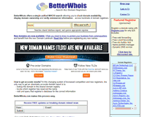 Tablet Screenshot of betterwhois.com